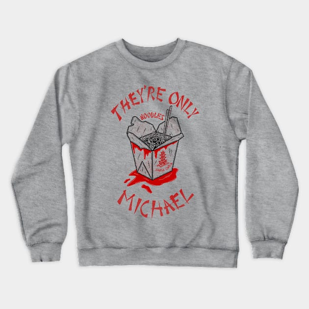 They’re Only Noodles Michael Crewneck Sweatshirt by P7 illustrations 